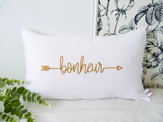 Housse de coussin Bonheur