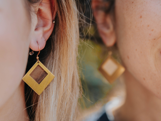 Boucles d'oreilles Sierra carrées