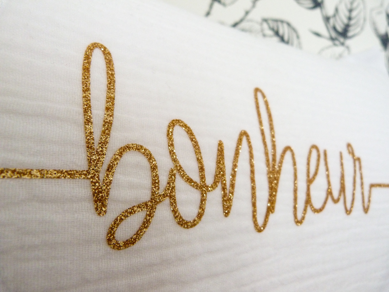 Housse de coussin Bonheur