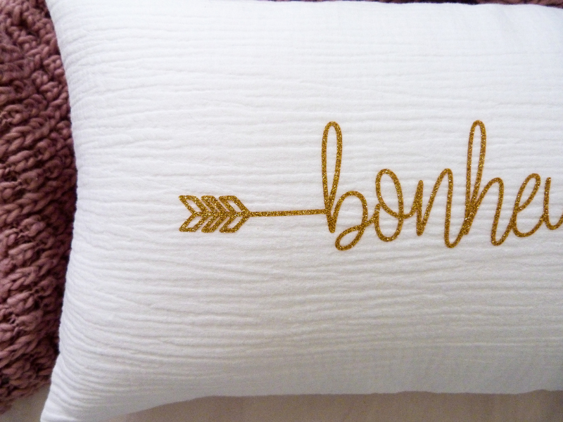 Housse de coussin Bonheur