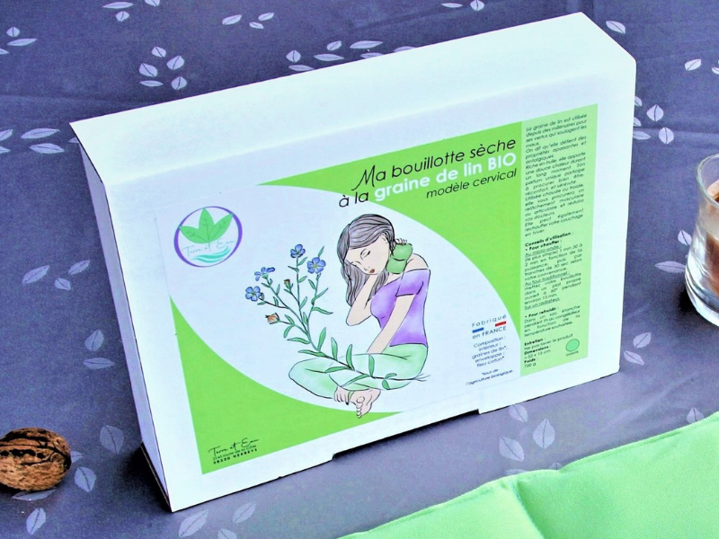 Ma bouillotte sèche à la graine de Lin cervicale 100% BIO