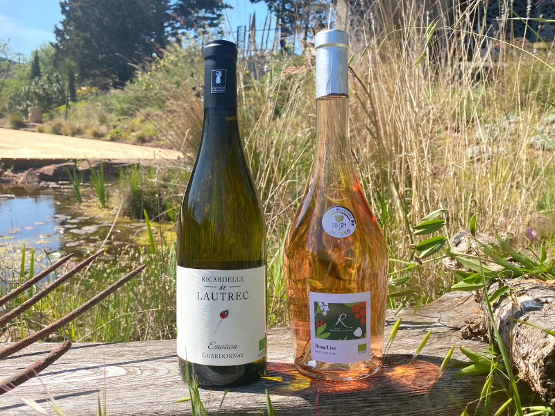 Coffret vin du Languedoc BIO 2 bouteilles blanc et rosé