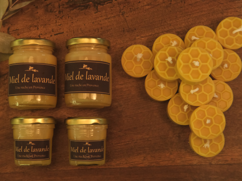 coffret assortiment de miel de provence et bougies