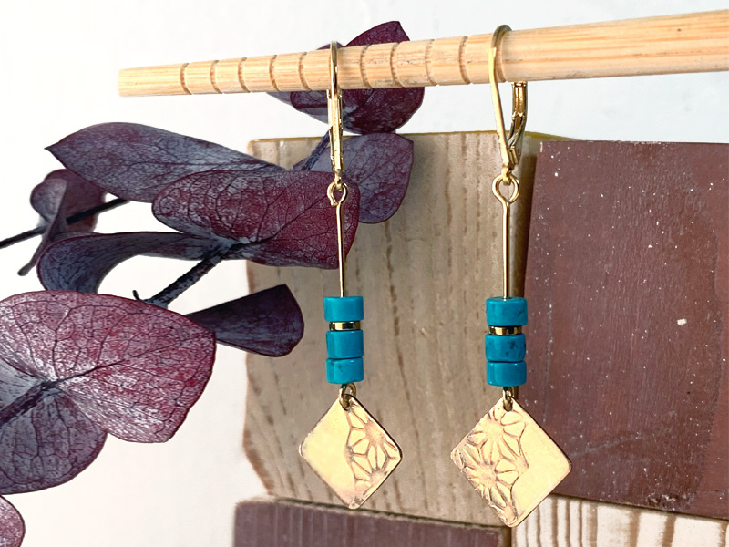 Boucles empreinte et Heishi