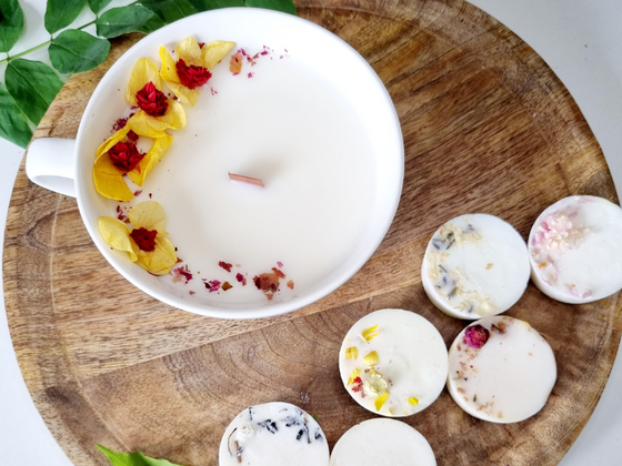 Bougie monoï et fondants fleuris