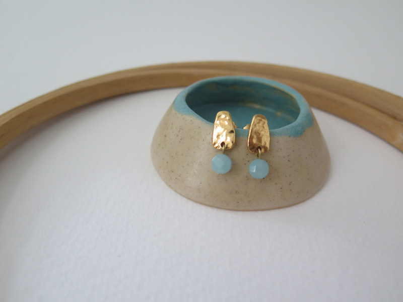 Boucles d’oreilles Amazonite ou Perle