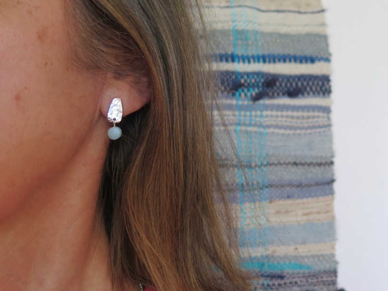 Boucles d’oreilles Amazonite ou Perle