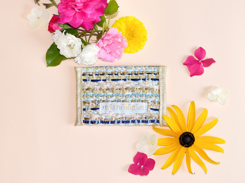 Porte-carte tissé main