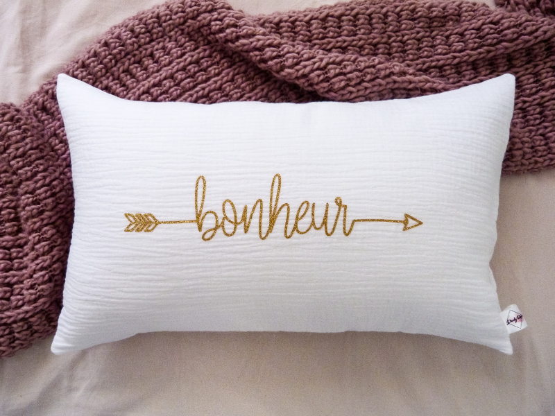 Housse de coussin Bonheur