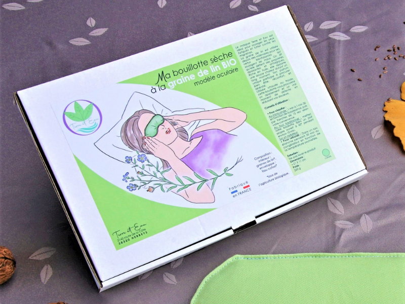 Bouillotte sèche oculaire à la graine de Lin 100% BIO