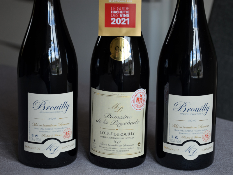 Coffret vin du Beaujolais 3 bouteilles rouge AOC Brouilly