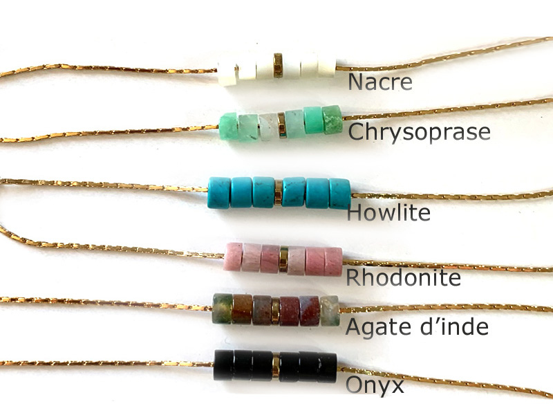 Boucles empreinte et Heishi