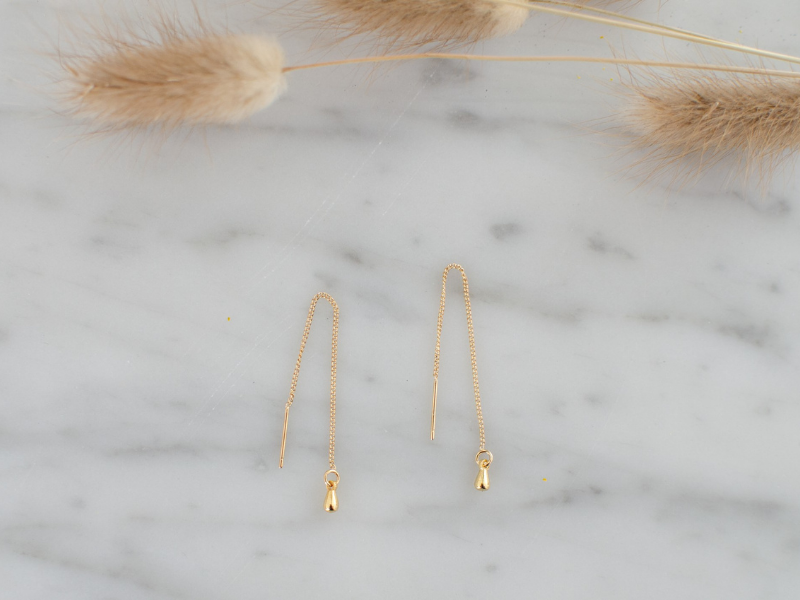 Boucles d'oreilles Pendantes dorées au choix