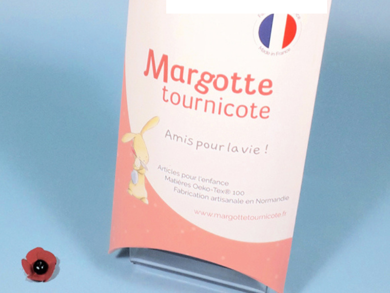 Doudou lapin noeud pap'