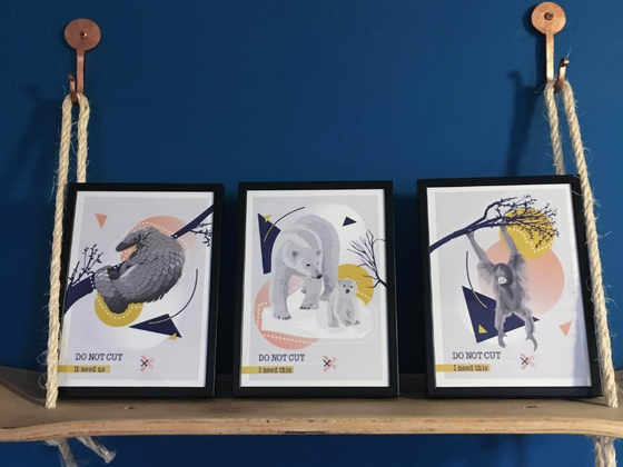 Trio d’affichettes de la collection Do Not Cut