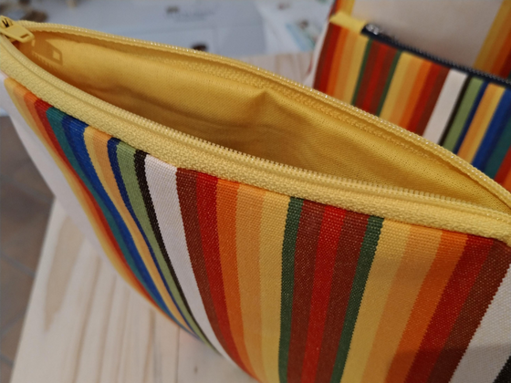 Pochette en toile de store