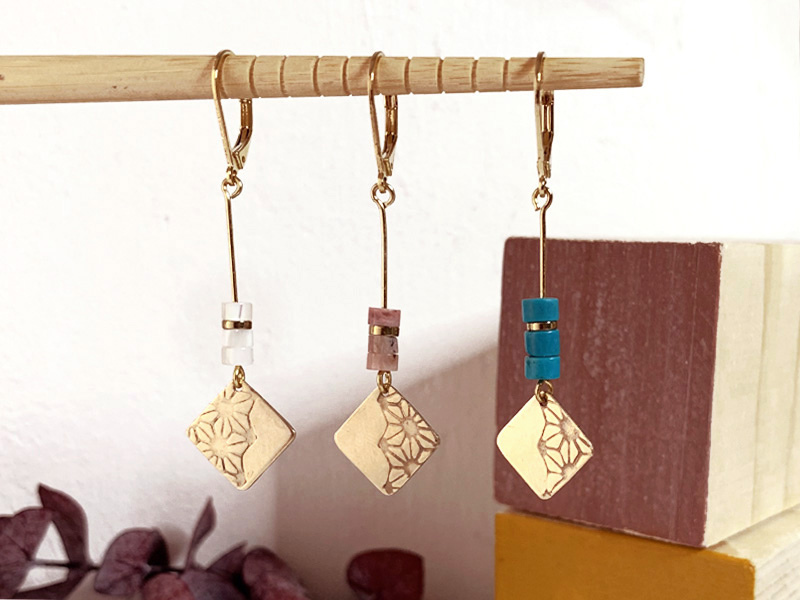 Boucles empreinte et Heishi