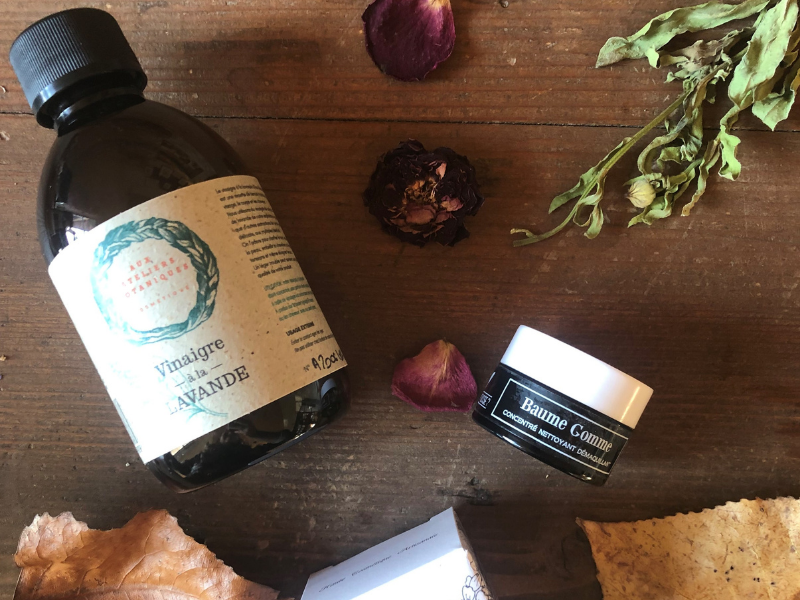 Nettoyage Visage : baume et vinaigre à la lavande