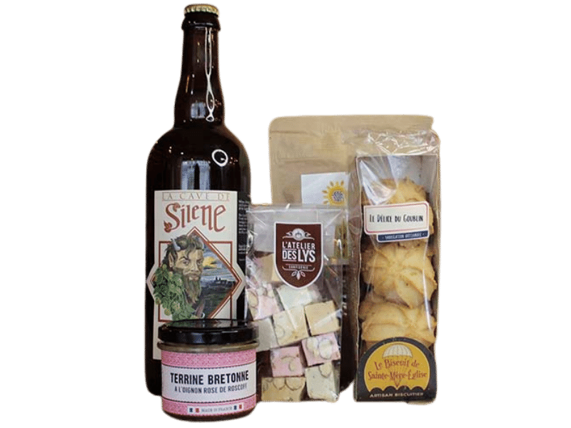 Colis premium bière artisanale 75cl et gourmandises
