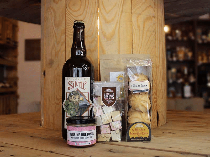 Colis premium bière artisanale 75cl et gourmandises