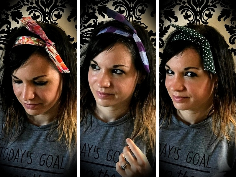 Lot de 3 bandeaux en tissu