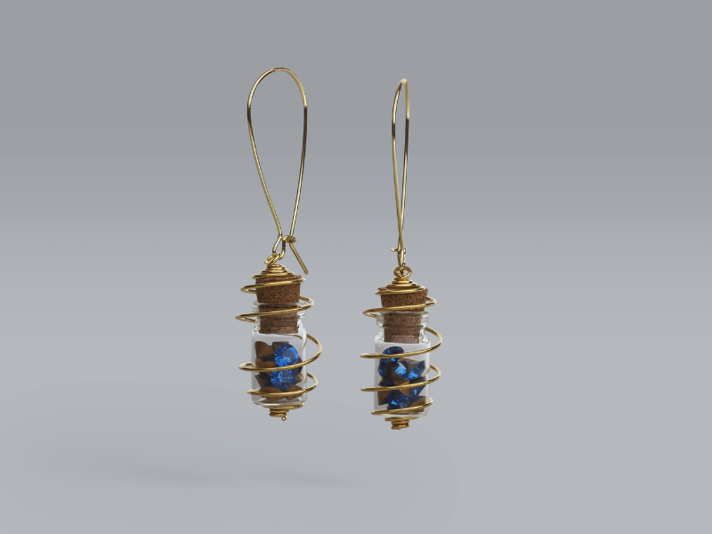Boucles d'oreilles Fioles Aurélia