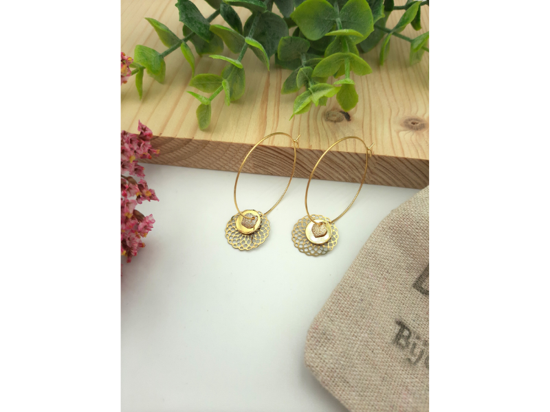 Boucles d'oreilles Créoles Edmée