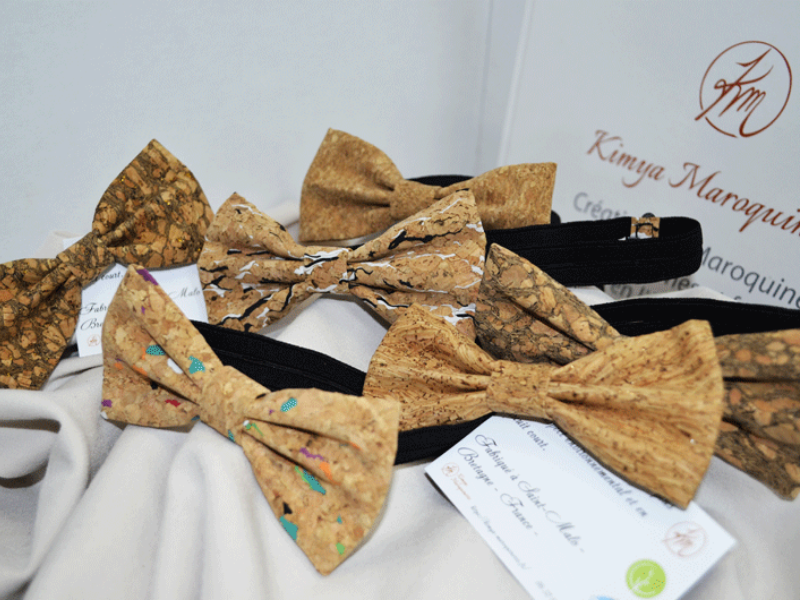 Nœud papillon naturel en liège