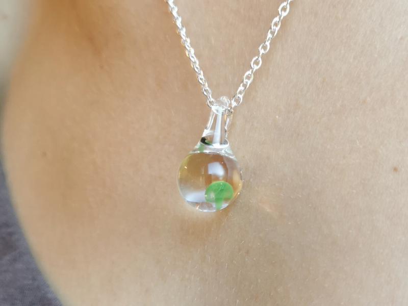 Pendentif en verre soufflé Mushroom