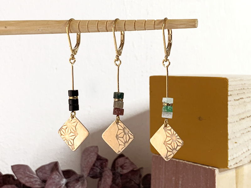 Boucles empreinte et Heishi