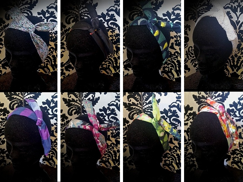 Lot de 3 bandeaux en tissu