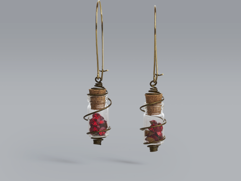 Boucles d'oreilles Fioles Aurélia