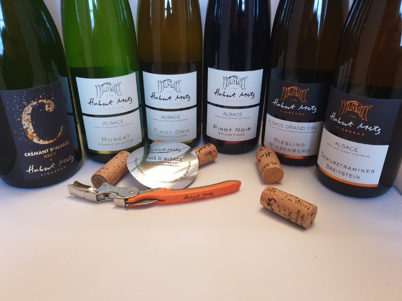 Coffret vin d'Alsace 6 bouteilles blanc, rouge et pétillant AOC Gewurztraminer, Riesling, Crémant