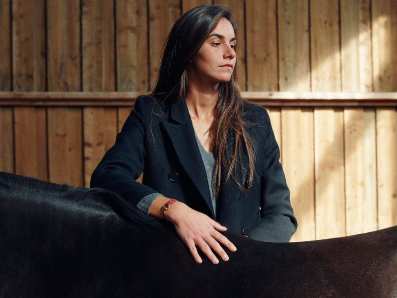 Bracelet en cuir Auby fermoir doré