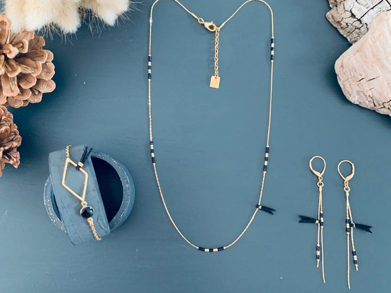 Coffret prestige Collier, Boucles d'oreilles et Bracelet Molly