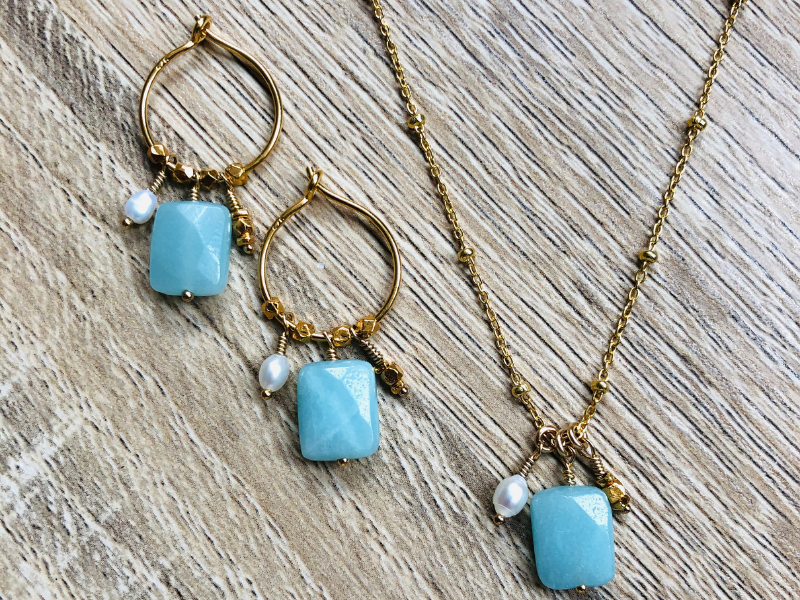 Parure Clara Collier et mini créoles