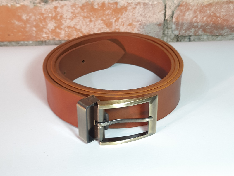 Ceinture en cuir Cognac Tannage Végétal