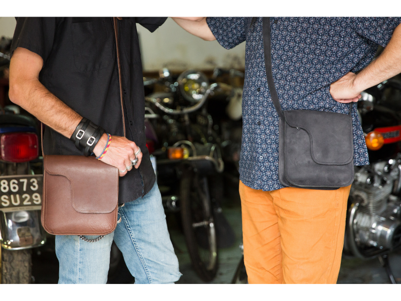 sacoche baroudeur en cuir