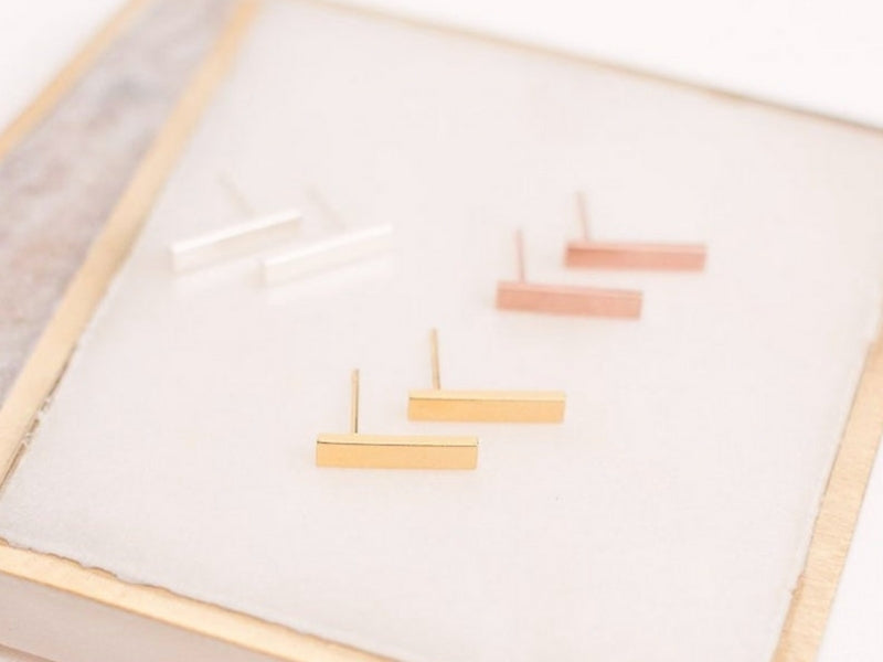 Boucle d'oreilles rectangle