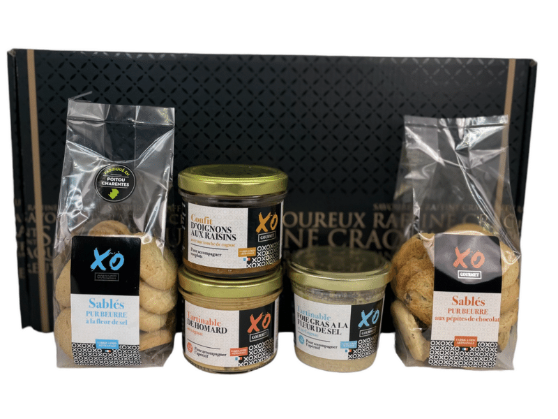 Coffret sucré-salé de 5 biscuits et tartinables