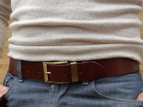 Ceinture en cuir Acajou Tannage Végétal