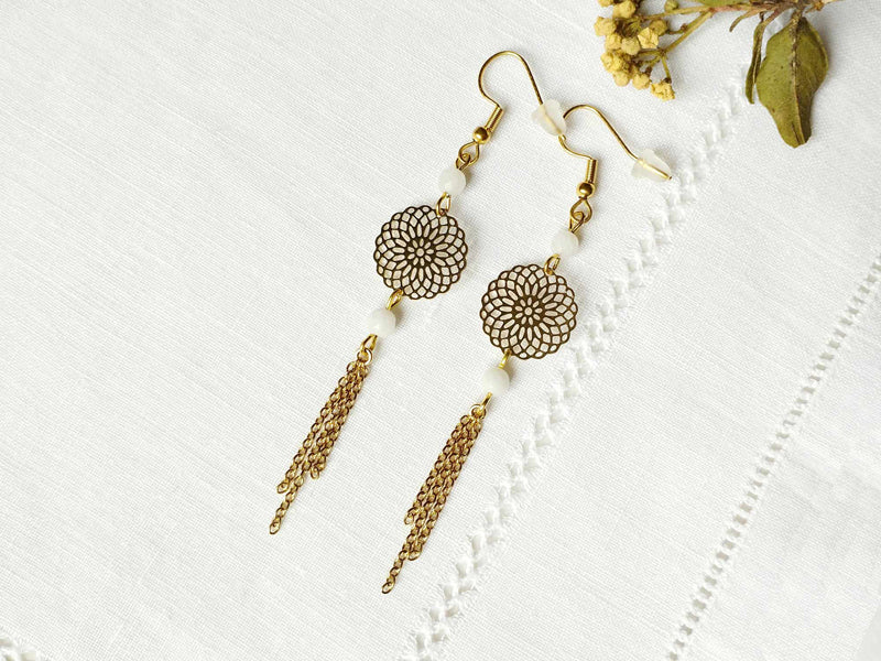 Boucles d'oreilles Axelle, avec ou sans pierre