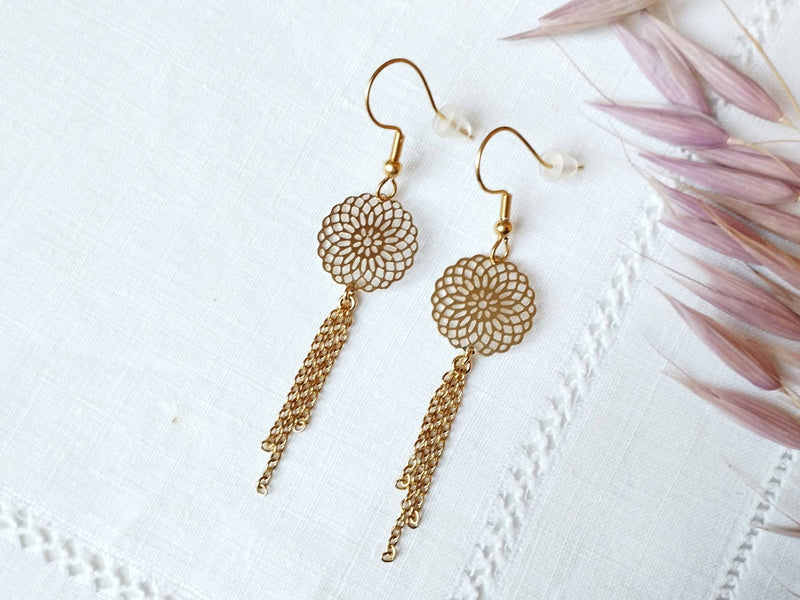 Boucles d'oreilles Axelle, avec ou sans pierre