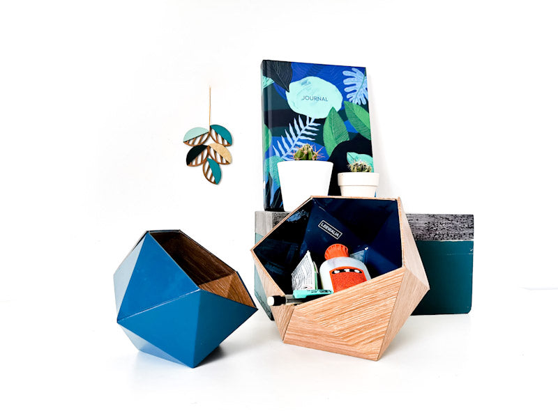 2 boites origami pour vide poche ou boite a bijoux