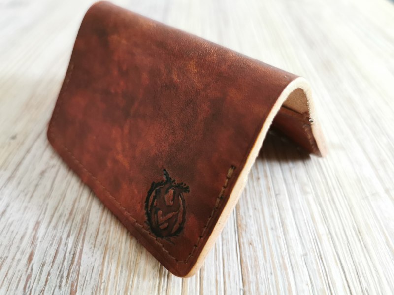 Etui en cuir pour 2 cartes CB