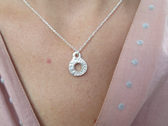 Pendentif gravé harmonie sérénité or ou argent
