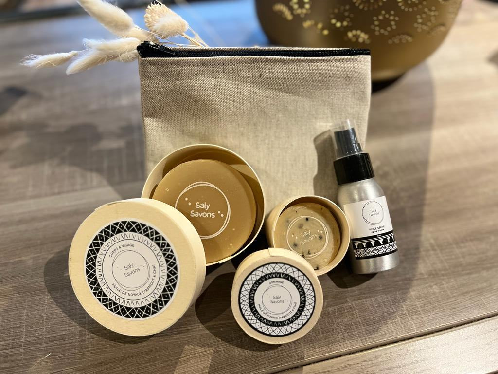 Trousse bien-être savons, huiles et gommages