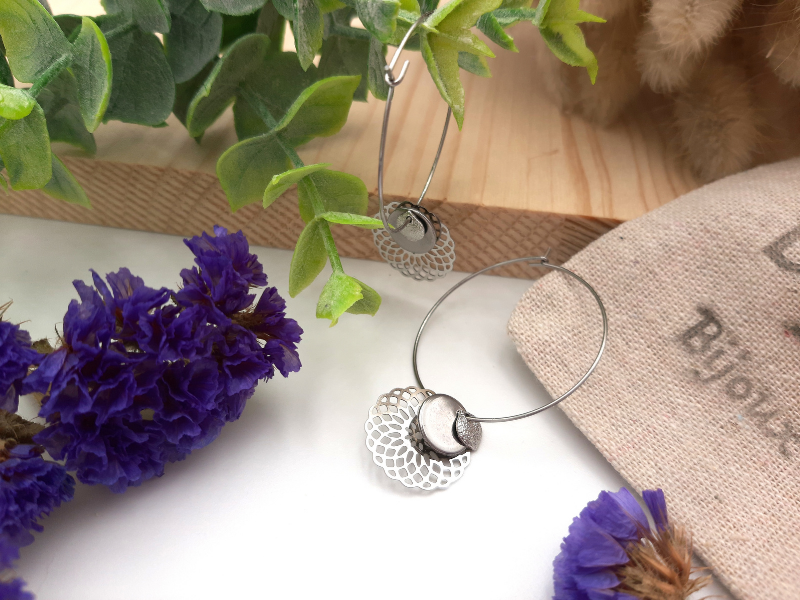 Boucles d'oreilles Créoles Edmée