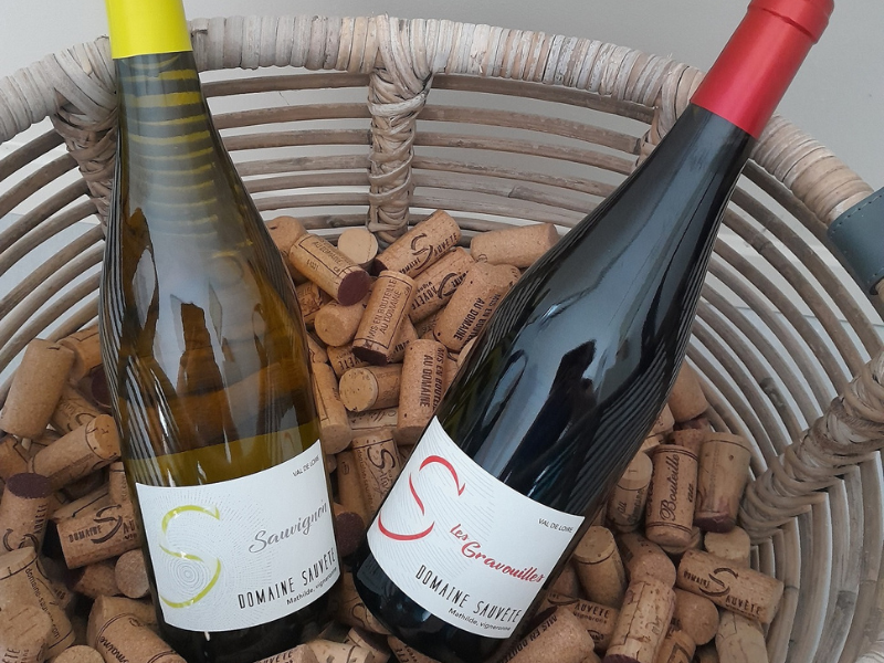 Coffret vin de la Loire BIO 2 bouteilles rouge et blanc