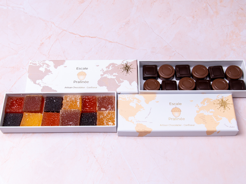 Pâtes de fruit et chocolats pralinés artisanaux